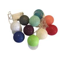 Cordão Luminoso Esfera Bola Colorida 10 Leds 3000K Taschibra