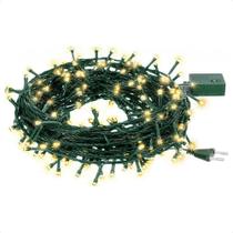 Cordão Luminoso Led Pisca Pisca 8 Funções 100 Leds Taschibra 110v 3000k Luz Quente Cordão Luminoso Led Pisca Pisca 8 Funções 100 Leds Taschibra 110v 3000k Luz Quente