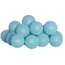 Cordão Luz Luminária De Bolinhas Azul Led 10 Bolas 2m Show