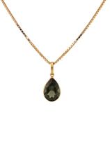 Cordão Malha Veneziana, Com Pingente Gota, Em Ouro 18K Cordão Malha Veneziana, Com Pingente Gota, Em Ouro 18K