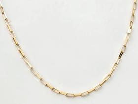 Cordão Malha Veneziana Elos Curtos, Em Ouro 18K