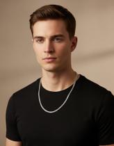 Cordão Masculino Aço Inoxidável Modelo Clássico e Elegante Cordão Masculino Aço Inoxidável Modelo Clássico e Elegante