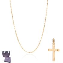 Cordão Masculino Banhado A Ouro 18k Elo Cadeado Com Pingente Rommanel Cordão Masculino Banhado A Ouro 18k Elo Cadeado Com Pingente Rommanel