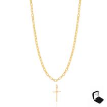 Cordão Masculino Com Pingente Banhados A Ouro 18k Tamanho 60cm Lindo
