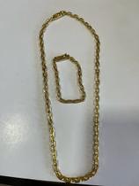 Cordão Masculino e pulseira foliada Cordão Masculino e pulseira foliada