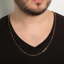 Cordão Masculino Elo Cadeado Rommanel Banhado Ouro Tam 70 Cordão Masculino Elo Cadeado Rommanel Banhado Ouro Tam 70