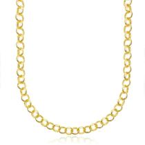 Cordão Masculino Elo de Ouro 24k Cordão Grosso 60 e 70 cm Banhado
