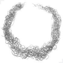 Cordão Multi Ramif Gliter 190cm Prata