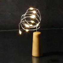 Cordão Natalino Rolha Luminoso 10 Led 50cm A Pilha Taschibra