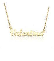 Cordão Nome Personal Valentina Ouro 18 K Peso 2,30 Gramas 45 Cm Todos Nomes