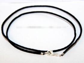 Cordão ou Colar Fio Encerado Fecho Prateado 50cm Cordão ou Colar Fio Encerado Fecho Prateado 50cm