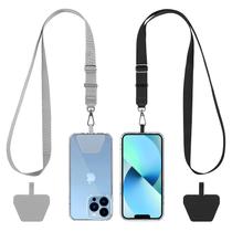 Cordão para Celular CACOE 2 Unidades Alça Ajustável para Pescoço Preto+Cinza Cordão para Celular CACOE 2 Unidades Alça Ajustável para Pescoço Preto+Cinza
