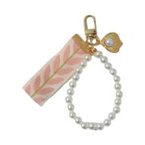 Cordão Para Celular Feminino Com Pérolas Falsas E Pingente De Folha, Acessórios Para Bolsa E Estojo