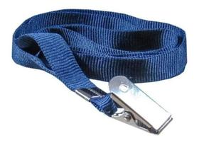 Cordão Para Crachá Com Jacaré Azul Marinho 12mm Cassmar 10un