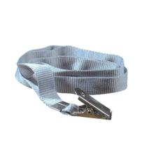 Cordão para Crachá com Jacaré Cinza Claro 12mm Marpax 10un Cordão para Crachá com Jacaré Cinza Claro 12mm Marpax 10un