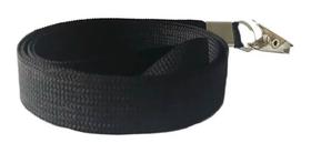Cordão Para Crachá Com Jacaré Preto 12mm Cassmar 10un