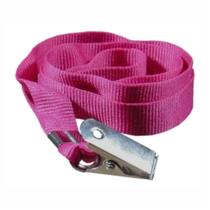 Cordão Para Crachá Com Jacaré Rosa 12mm Cassmar 10un