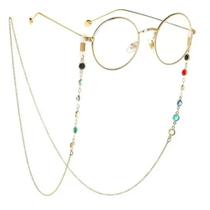 Cordão Para Óculos Pedras Coloridas 70cm Corrente - Vitá Semijoias e Biju