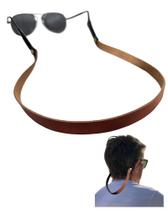 Cordão para Óculos PROVBORN em Couro Italiano Marrom de Grão Integral Cordão para Óculos PROVBORN em Couro Italiano Marrom de Grão Integral