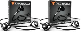 Cordão para Protetor Auricular Decibullz Custom Fit, Kit com 2