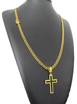 Cordão Piastrine 5mm + Pingente Jesus - Ouro 10k Cordão Piastrine 5mm + Pingente Jesus - Ouro 10k