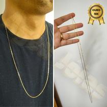 Cordão Piastrine 70cm Ouro 18k Corrente Masculina Cordão Colar Ouro Maciço Cordão Piastrine 70cm Ouro 18k Corrente Masculina Cordão Colar Ouro Maciço