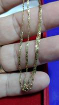 Cordão Piastrine Ouro 18 kilates 1.80 Gramas 2 Mm Oco 40 Cm