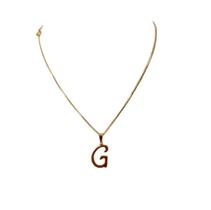 Cordão + Pingente De Letra Banhado A Ouro 18k Luxo Cordão + Pingente De Letra Banhado A Ouro 18k Luxo