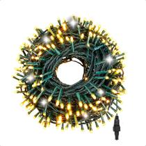 Cordão Pisca 100 Leds Fixo Strobo Prova D'Água 10M-Quente Cordão Pisca 100 Leds Fixo Strobo Prova D'Água 10M-Quente