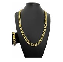 Cordao Pit Bull + Pulseira 10 Milimetros Correnti Banhado