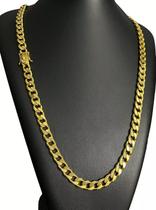 Cordão pitbull 10mm fecho mão orando banhado a ouro 18k Cordão pitbull 10mm fecho mão orando banhado a ouro 18k