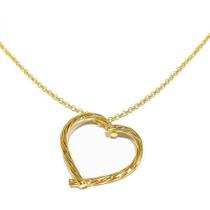 Cordão Portuguesa Em Ouro 18k 45cm Com Pingente Coração Corrente Colar Gargantilha Elo Português