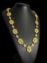 Cordão poze cruz cravejado - banhado a ouro 18k