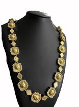 Cordão poze pit bull - banhado a ouro 18k
