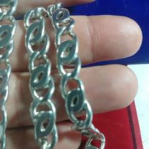 Cordão prata 950 maciço 76 gramas 9 mm 60 Cm maciço