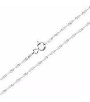 Cordão Prata ESTERLINA LEGITIMA 45 Cm Veneziana , 1mm