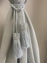 Cordão Prendedor de Cortina Com Franja e Strass Perolas Luxo Cordão Prendedor de Cortina Com Franja e Strass Perolas Luxo