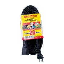 Cordão Prolongador 20A Cabo 2p+t (Pinos) Preto 20 Metros Megatron Única Cordão Prolongador 20A Cabo 2p+t (Pinos) Preto 20 Metros Megatron Única