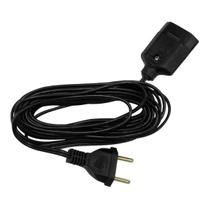 Cordão Prolongador Preto 10A - 250V Com 5 Metros (16815) - Ilumi