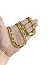 Cordão + Pulseira Grumet 11mm - Ouro 18k - Dourado 70cm