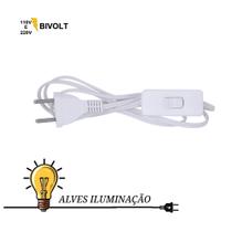 Cordão Rabicho de abajur com Interruptor Meio Fio Bivolt Diversas medidas Cordão Rabicho de abajur com Interruptor Meio Fio Bivolt Diversas medidas