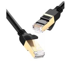 Cordão Rede Internet Lan Utp Cat8E - 10 metros PRETO - preço baixo - New Line Cable