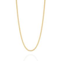 Cordão Rommanel 531098 Unissex Folheado Ouro Fio Grumet 40cm