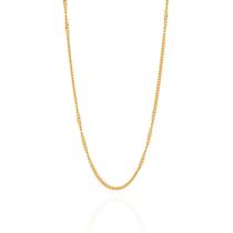 Cordão Rommanel Feminino Elo Grumet Ou Singapura Banhado Ouro 18k