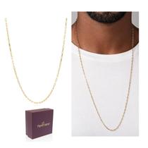 Cordão Rommanel masculino corrente elo cadeado 70 cm 532532 Cordão Rommanel masculino corrente elo cadeado 70 cm 532532