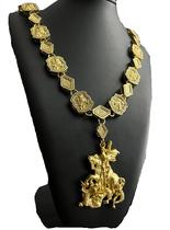 Cordão são jorge + pingente cravejado banhado a ouro 18k Cordão são jorge + pingente cravejado banhado a ouro 18k