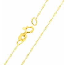Cordão Singapura Gargantilha Corrente 45cm Ouro 18k Feminina