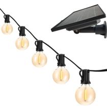 Cordao Solar De Lampadas Led Filamento 5m G40 8 X E12 152lm 2700k