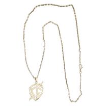 Cordão Tijolinho 1,5mm Pingente Escudo Fé