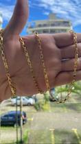 Cordão tijolinho 3mm - banhado a ouro